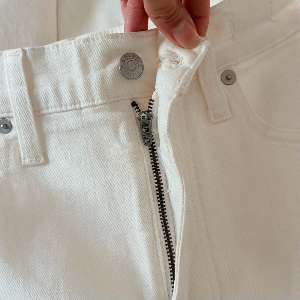 Madewell Women's Straight Leg Cream Jeans “The Mom Jean” - Picture 10 of 11